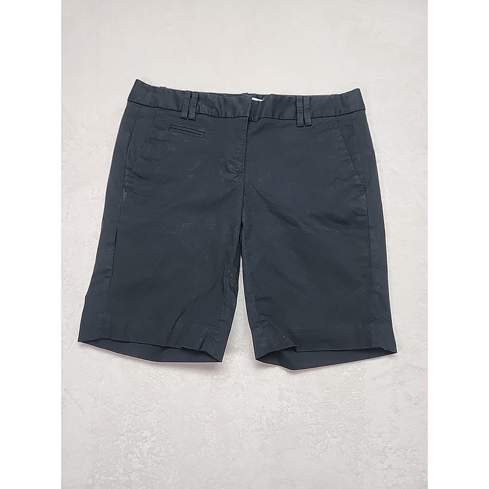 Ann Taylor Loft Women's Bermuda Shorts Black Pockets Sz. 6 Belt Loops‎